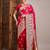 Pink woven design zari satin banarasi saree