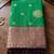 green banarasi silk blend saree with wine border for women festive wedding traditional party wear