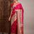 Pink woven design zari satin banarasi saree