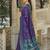 purple & teal blue pochampally soft saree for women | festive traditional wedding wear