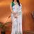 White floral printed saree