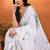 White floral printed saree
