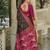 black & rani pink pochampally soft saree for women | festive party traditional wear