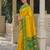 yellow & green pochampally soft saree for women | festive haldi traditional wear