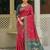 rani pink & teal blue pochampally soft saree for women | festive traditional wear