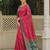 rani pink & teal blue pochampally soft saree for women | festive traditional wear
