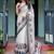 Blue women ethnic motifs printed  linen saree