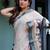 Blue women ethnic motifs printed  linen saree