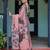 Pink ethnic motifs printed  linen saree