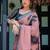 Pink ethnic motifs printed  linen saree