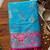 teal blue & purple pochampally soft saree for women | festive traditional party wear
