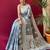 Grey woven design  linen kanjeevaram saree