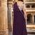 Purple mirror work embellished saree