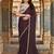 Brown embellished saree