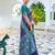 royal blue & teal blue pochampally soft saree for women | festive traditional wear