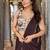 Brown embellished saree