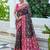 black & rani pink pochampally soft saree for women | festive wedding traditional wear