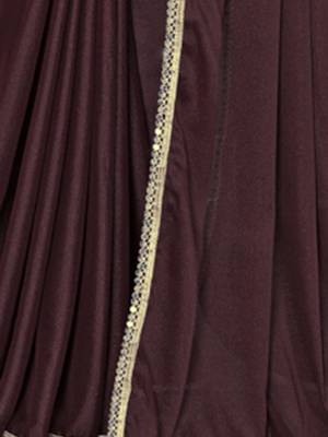 Brown embellished saree 5