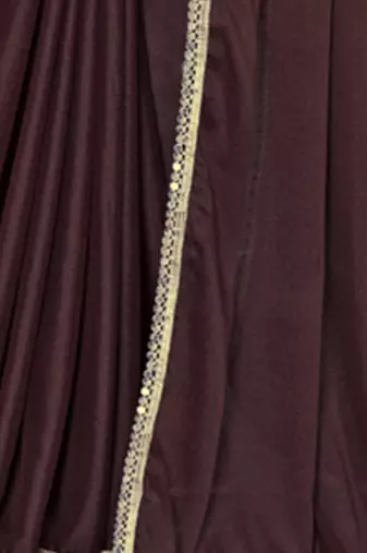 Brown embellished saree