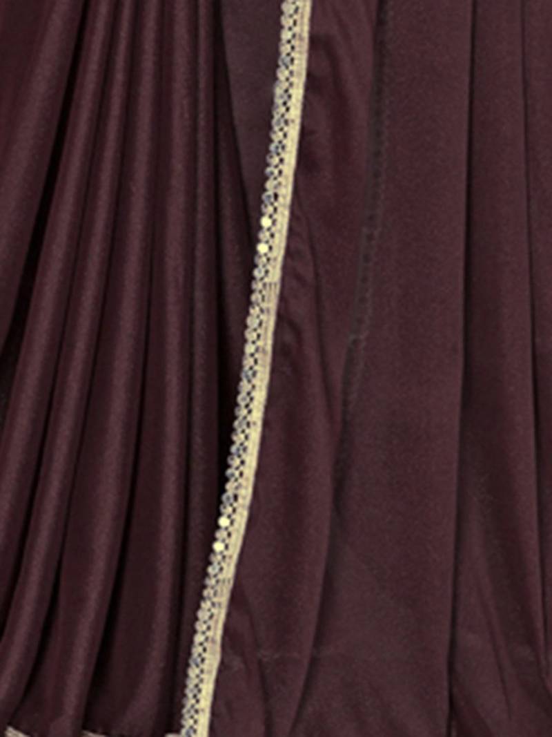 Brown embellished saree