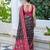 black & rani pink pochampally soft saree for women | festive wedding traditional wear