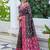 black & rani pink pochampally soft saree for women | festive wedding traditional wear