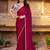 Pink womens pink poly georgette embellished saree with unstitched blouse