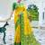 yellow & green pochampally soft saree for women | festive haldi party traditional wear