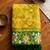 yellow & green pochampally soft saree for women | festive haldi party traditional wear