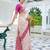 off white & rani pink pochampally soft saree for women | festive traditional party wear