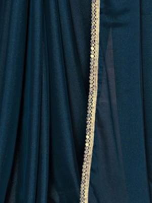 Blue embellished mirror work saree 5