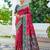 rani pink & teal blue pochampally soft saree for women | festive wedding party wear