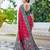 rani pink & teal blue pochampally soft saree for women | festive wedding party wear