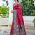 rani pink & teal blue pochampally soft saree for women | festive wedding party wear