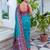 teal blue & rani pink pochampally soft saree for women | festive traditional party wear