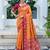 mustard & rani pink pochampally soft saree for women | festive wedding traditional wear