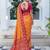 mustard & rani pink pochampally soft saree for women | festive wedding traditional wear