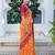 mustard & rani pink pochampally soft saree for women | festive wedding traditional wear