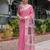 Peach ethnic motifs zari  linen saree