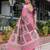 Peach ethnic motifs zari  linen saree