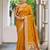 mustard banarasi silk blend saree for women | festive & wedding traditional party ethnic wear