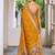 mustard banarasi silk blend saree for women | festive & wedding traditional party ethnic wear