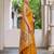 mustard banarasi silk blend saree for women | festive & wedding traditional party ethnic wear