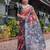Grey ethnic motifs zari  linen saree