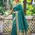 teal green banarasi silk blend saree for women | festive & wedding traditional party ethnic wear