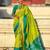 Green woven design zari silk blend paithani saree