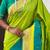 Green woven design zari silk blend paithani saree