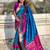 Blue woven design zari silk blend paithani saree