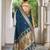 navy blue banarasi silk blend saree for women | festive & wedding traditional party ethnic wear