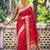 red banarasi silk blend saree for women | festive & wedding traditional party ethnic wear